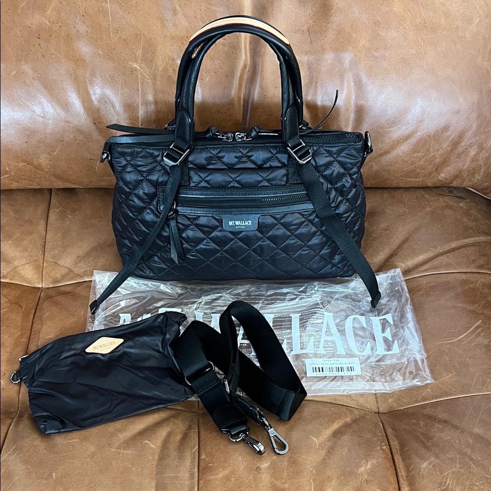 MZ Wallace Small Park Satchel in Black